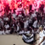 Torcida santista durante jogo no dia 7 de junho