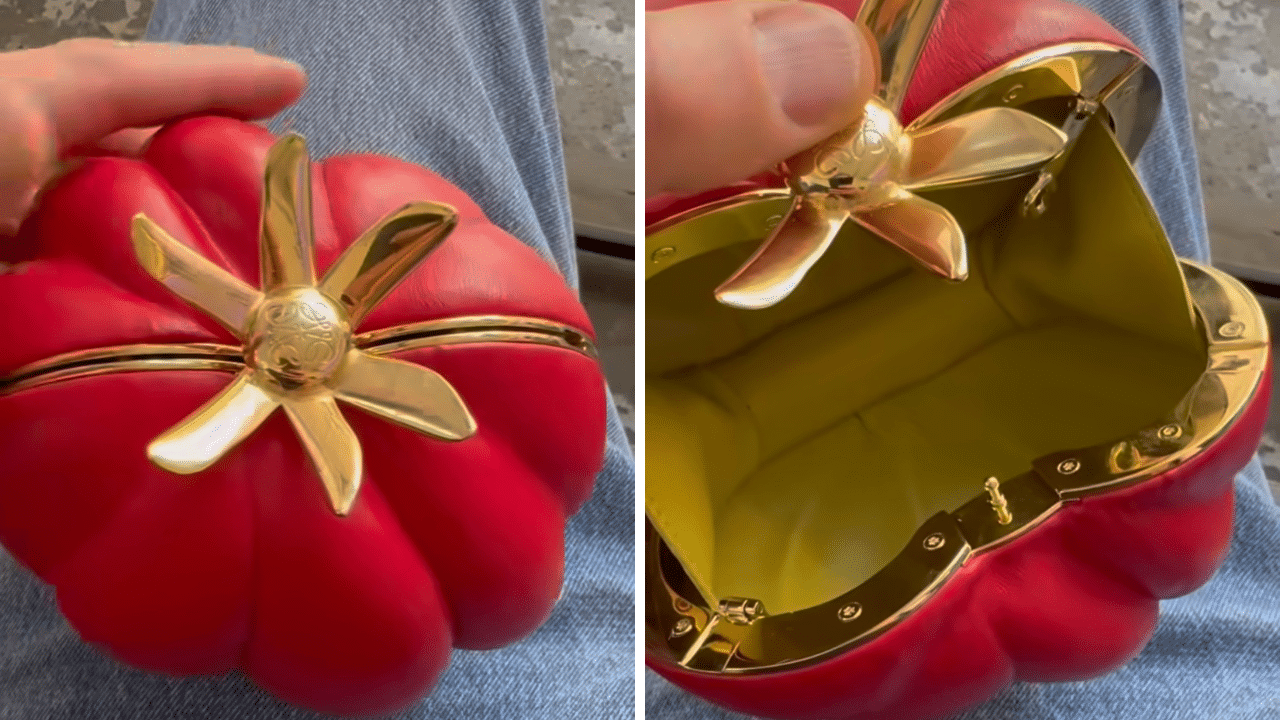 Bolsa em formato de tomate