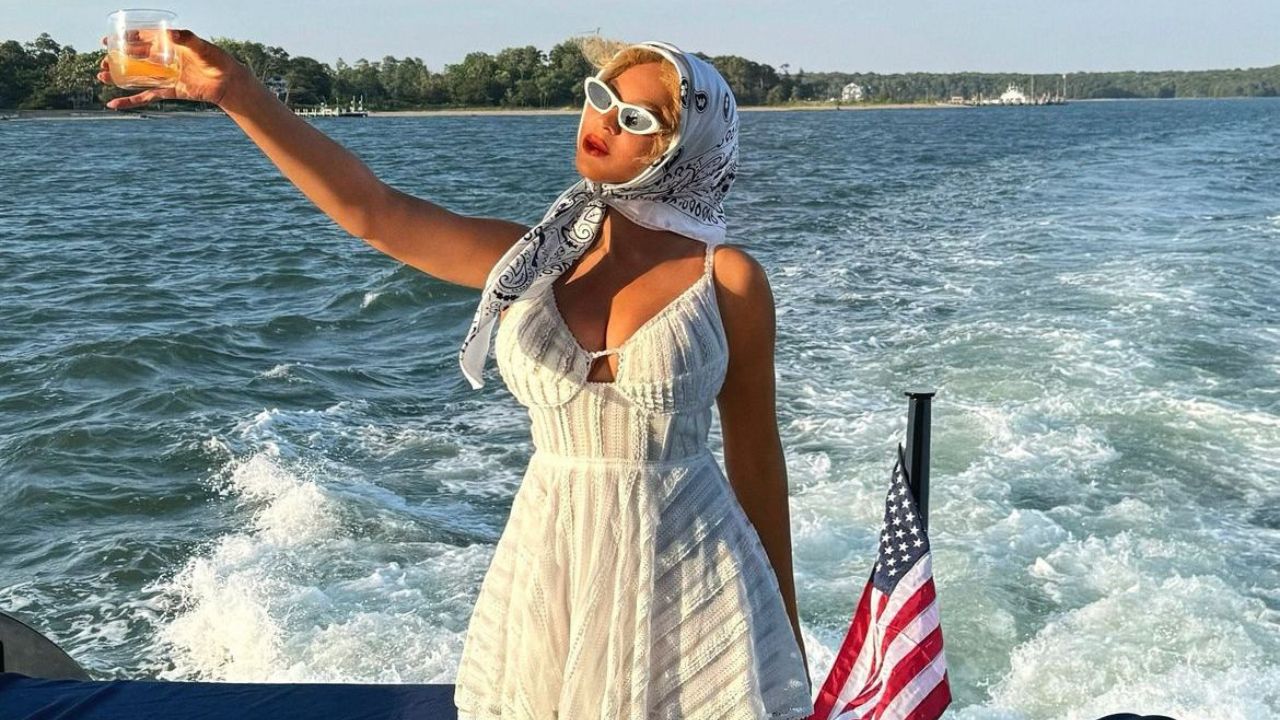 Beyoncé aproveitando as férias em família