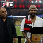 Gabigol e Marcos Braz no Maracanã