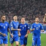 Seleção Italiana comemorando a vaga nas oitavas