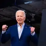 O atual presidente dos Estados Unidos da América, Joe Biden, e também candidato do Partido Democrata para as próximas eleições presidenciais