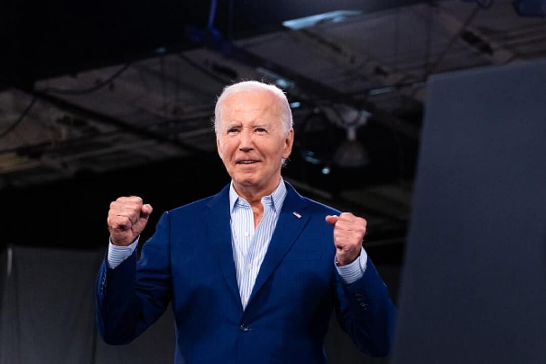 O atual presidente dos Estados Unidos da América, Joe Biden, e também candidato do Partido Democrata para as próximas eleições presidenciais