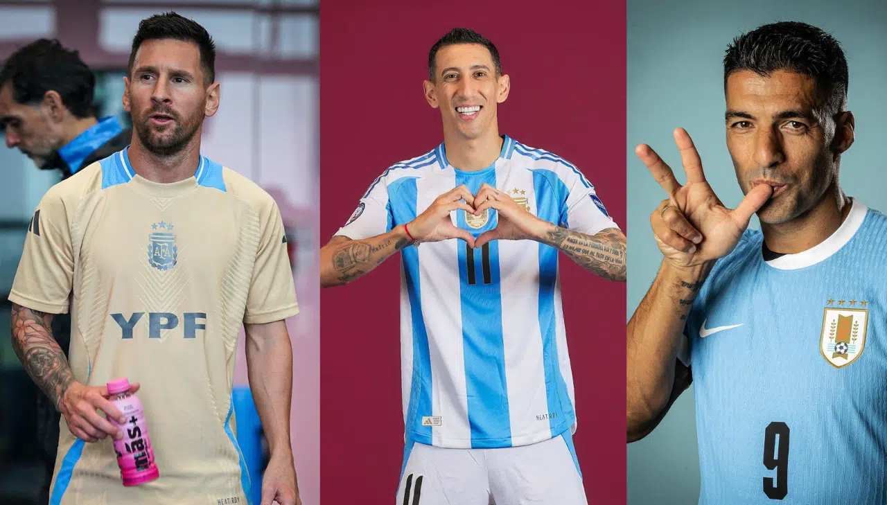 messi, di maria, suarez