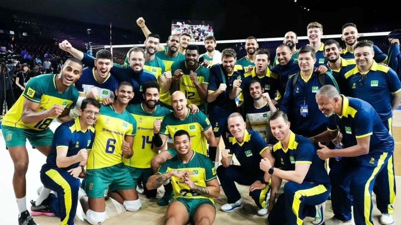 Seleção Brasileira disputando a Liga das Nações