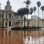 Prefeitura de Porto Alegre em alagamento em maio