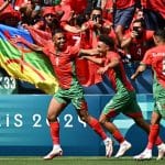 Foto destaque: Marrocos comemorando o gol (Reprodução: Foto/Arnaud Finistre/AFP)