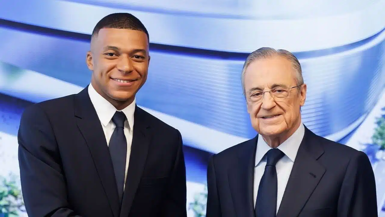 Mbappé e presidente do Real Madrid