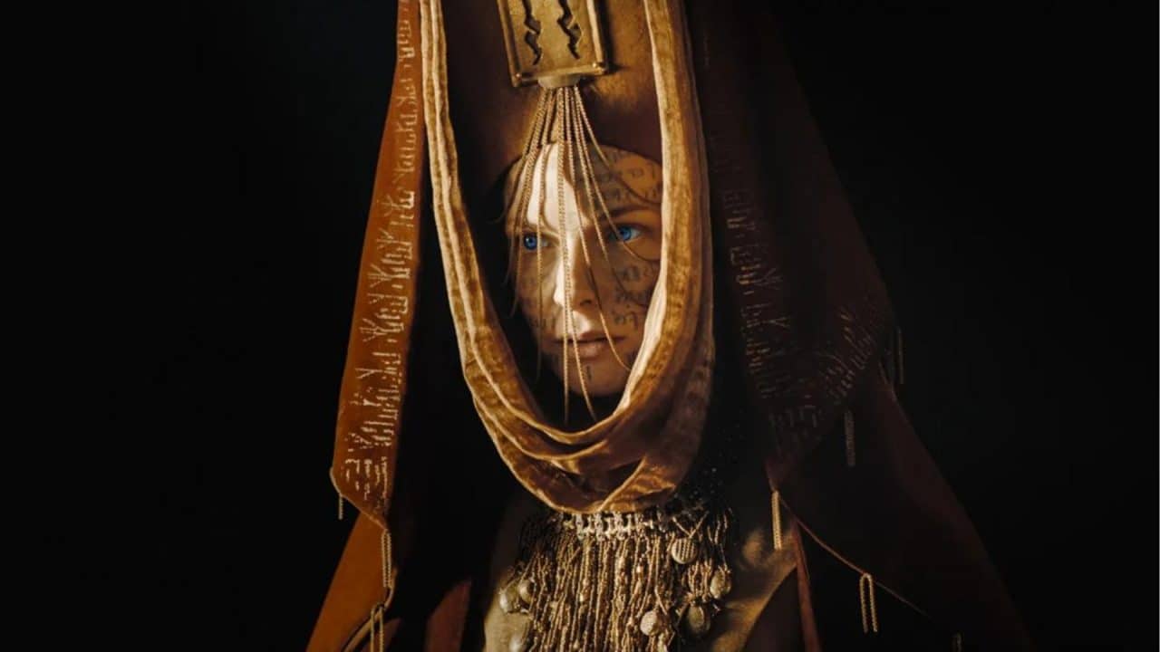 Rebecca Ferguson como Lady Jessica, uma Bene Gessirit nos filmes de Duna