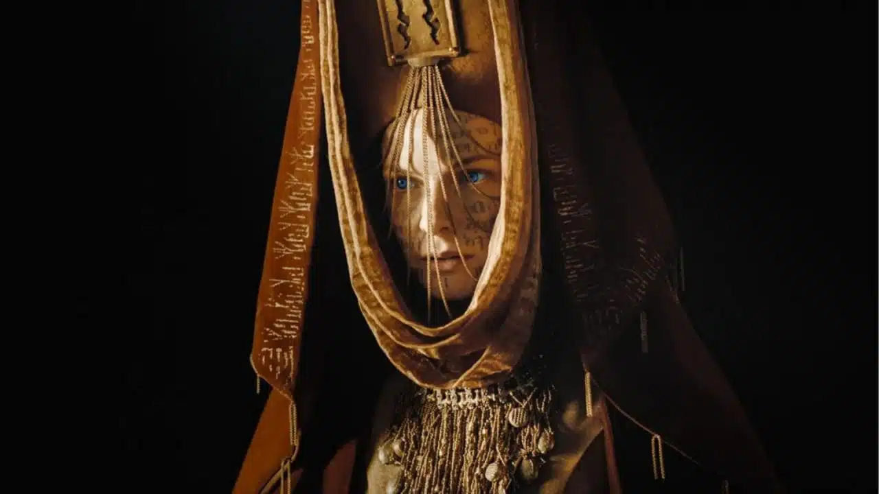 Rebecca Ferguson como Lady Jessica, uma Bene Gessirit nos filmes de Duna