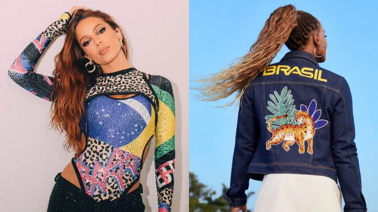 Anitta e jaqueta do uniforme brasileiro para as Olimpíadas de Paris