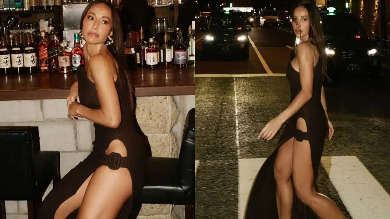 Sabrina Sato exibe elegância em vestido com fenda ousada até a virilha