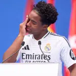 Endrick em apresentação no Real Madrid