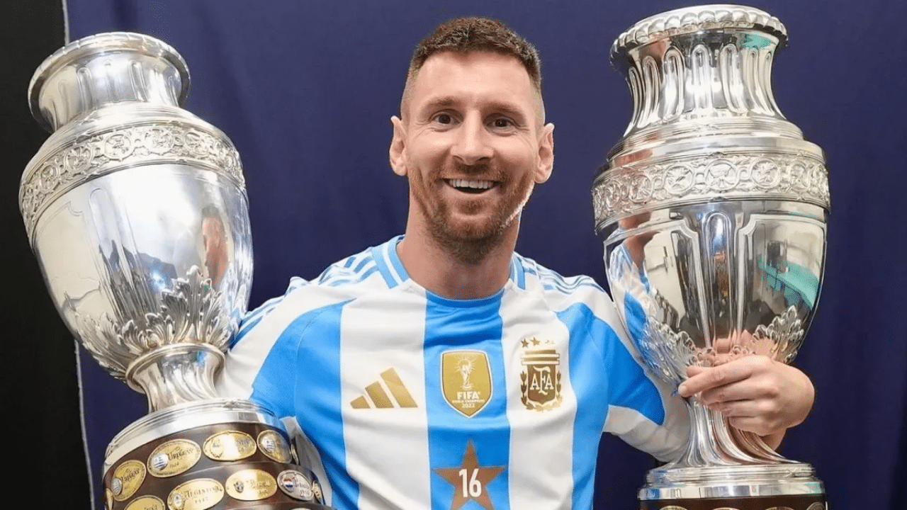 Messi foi campeão da Copa América em 2021 e 2024