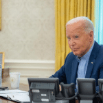 Presidente dos Estados Unidos e candidato a reeleição, Joe Biden