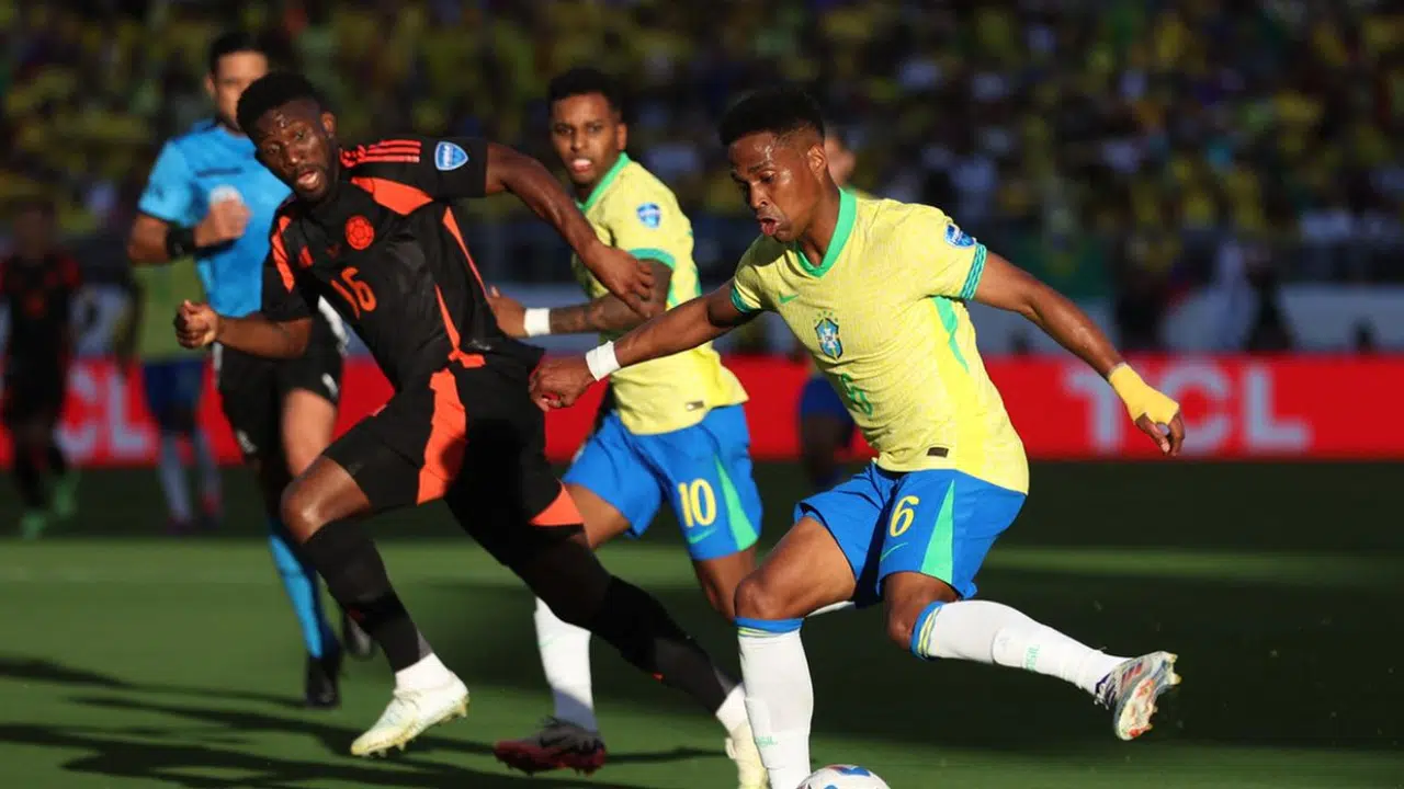 Foto destaque: O Brasil enfrentou dificuldades em partida contra a Colômbia (reprodução/Lachlan Cunningham/Getty Images Embed)