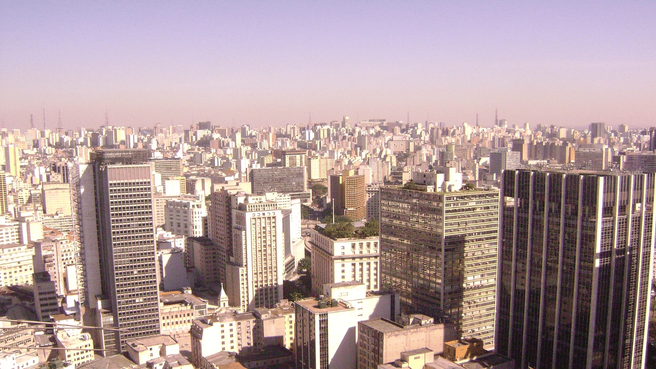 Imagem aérea da cidade de são paulo