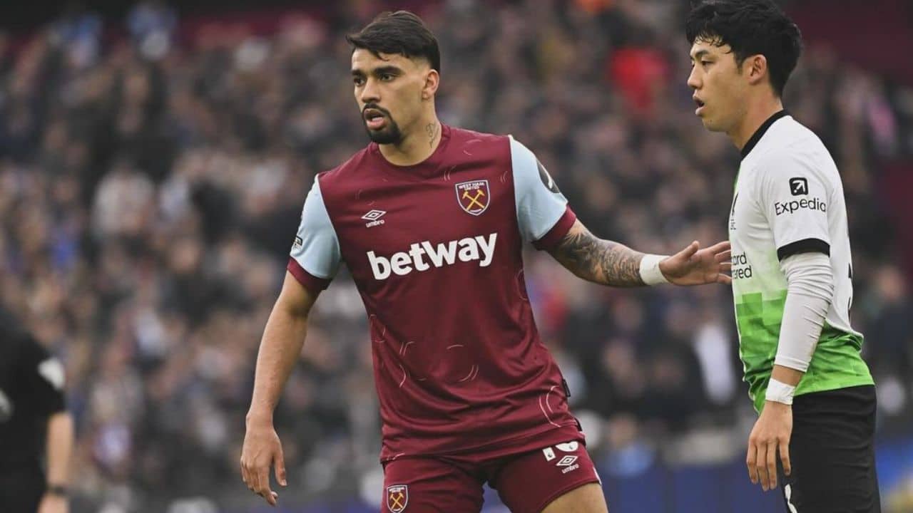 Lucas Paquetá durante jogo do West Ham