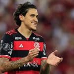 Pedro em um jogo pelo Flamengo