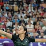 Juliana Viana em jogo contra a atleta de Hong Kong