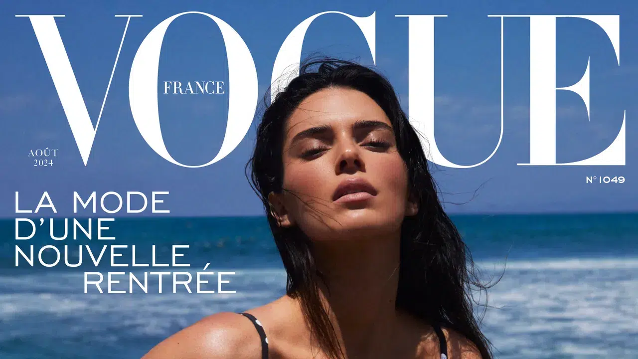 Kendall Jenner para a edição de agosto da Vogue France