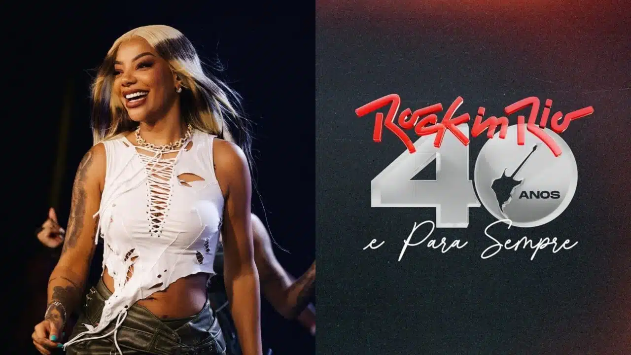 Ludmilla e cartaz do Rock In Rio 2024