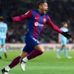 Vitor Roque comemorando o gol no jogo FC Barcelona v CA Osasuna