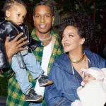 Rihanna e Asap Rocky com os filhos