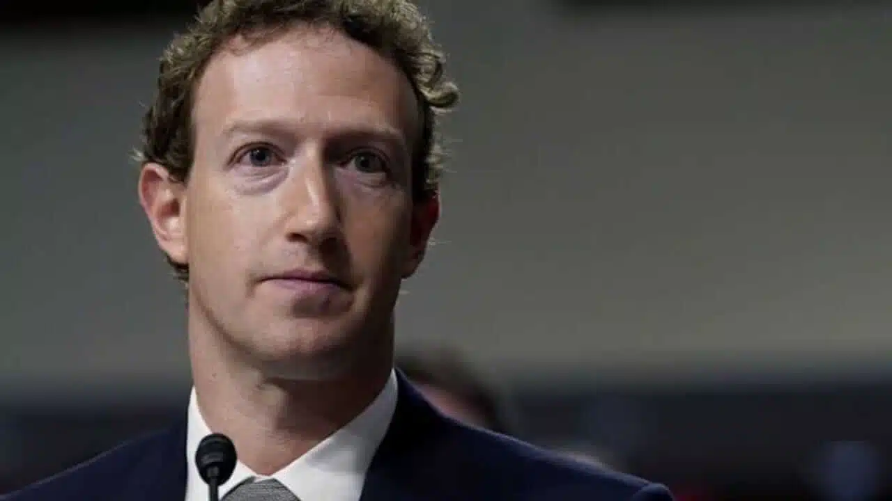 Mark Zuckerberg, durante julgamento nos Estados Unidos