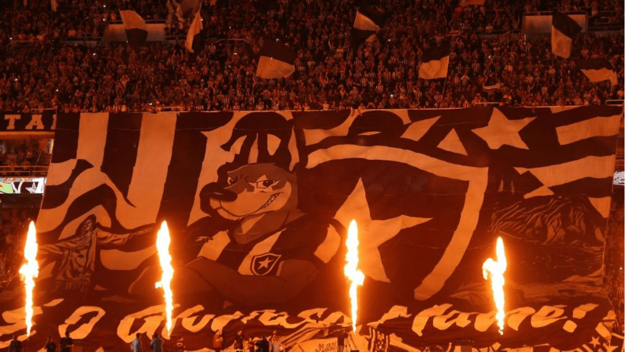 Mosaico organizado pela torcida do Botafogo