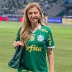 Leila Pereira em dia de jogo do Palmeiras