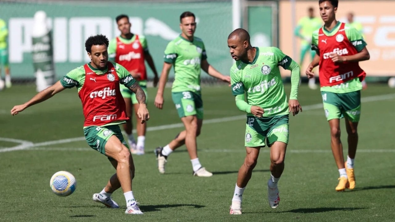 Treino do Palmeiras no CT do clube