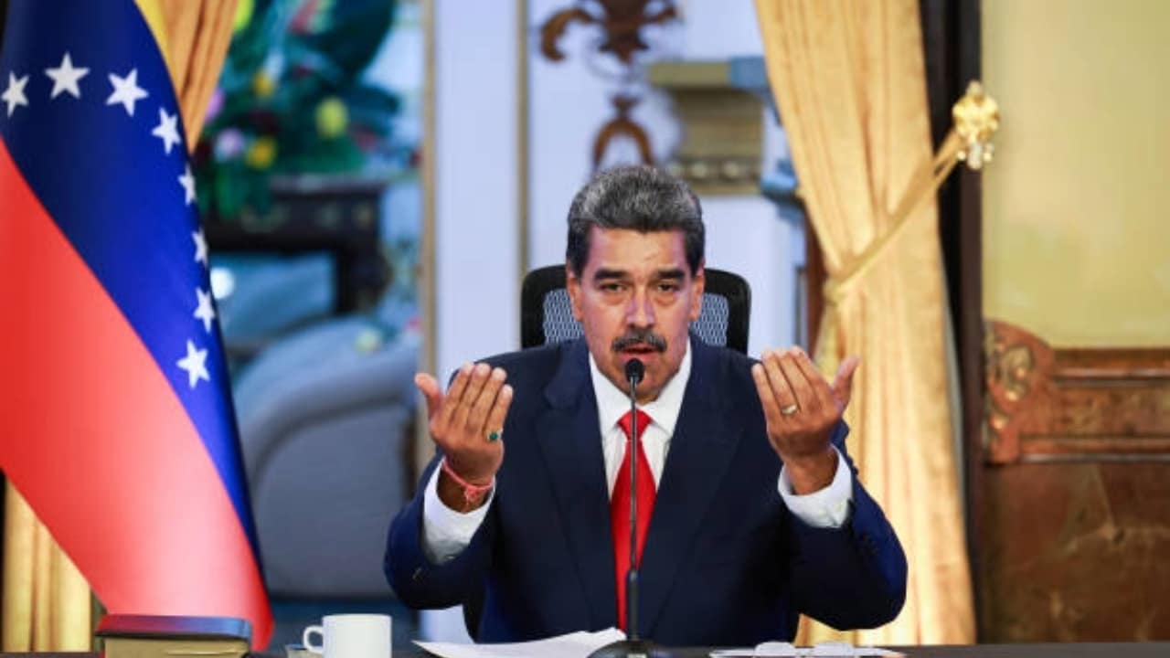 Nicolás Maduro durante um discurso