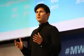 Pavel Durov, fundador do Telegram em um evento