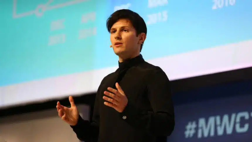 Pavel Durov, fundador do Telegram em um evento