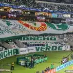 Faixas da Mancha Verde durante jogo válido pela 18ª rodada do Campeonato Brasileiro