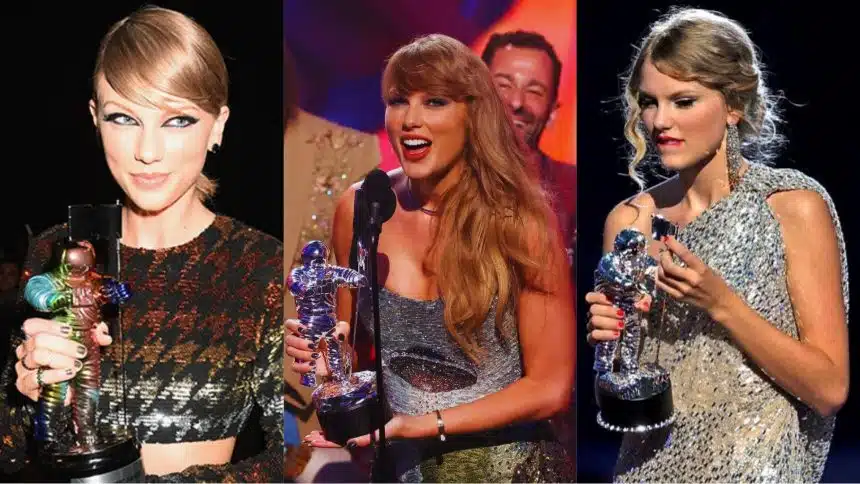 Taylor Swift no VMA de 2015, 2024 e 2009