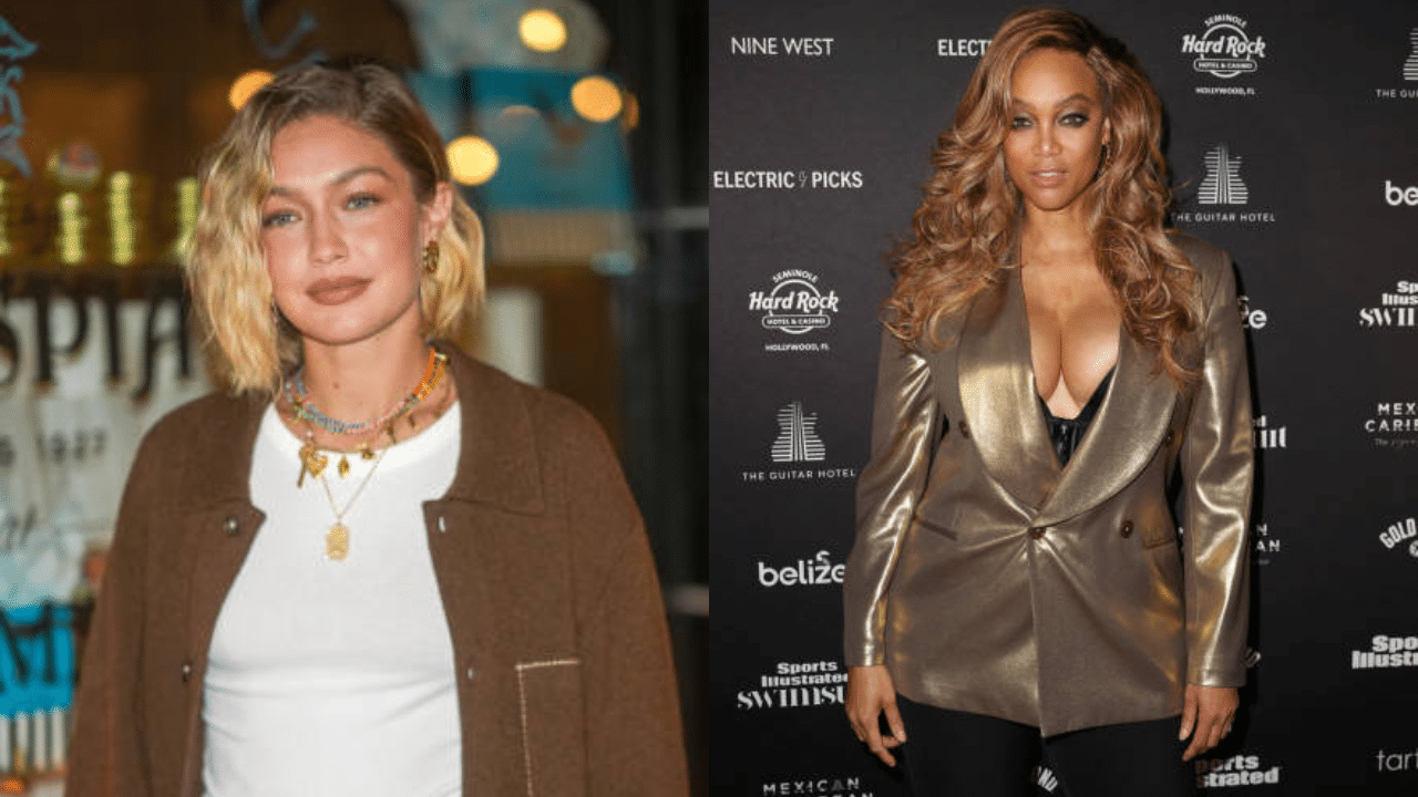 Foto destaque: Gigi Hadid e Tyra Banks (reprodução/Getty Images Embed/ Alexander Tamargo/ 305pics)