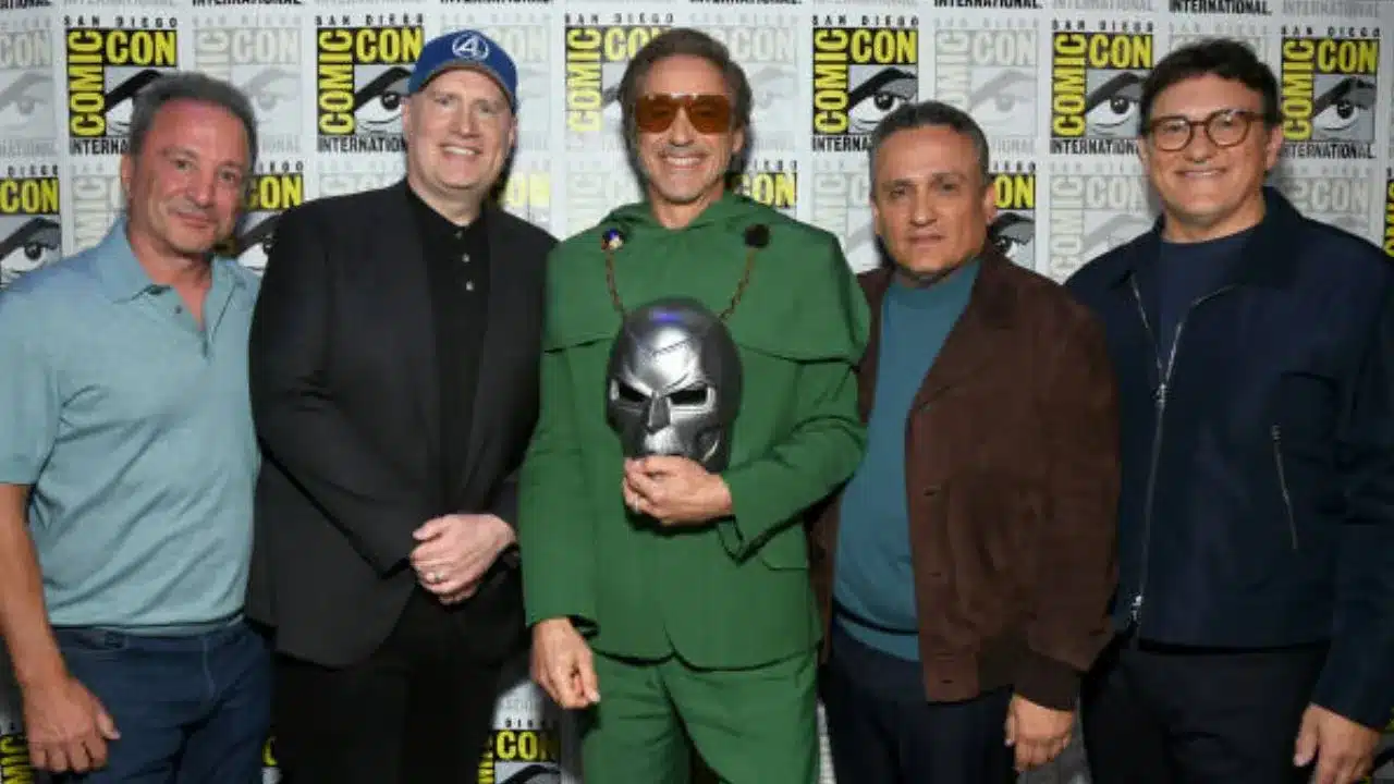 Kevin Feige,, Robert Downey Jr., Joe Russo and Anthony Russo