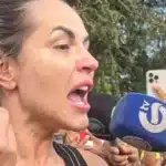 Deolane Bezerra sendo entrevistada por repórteres