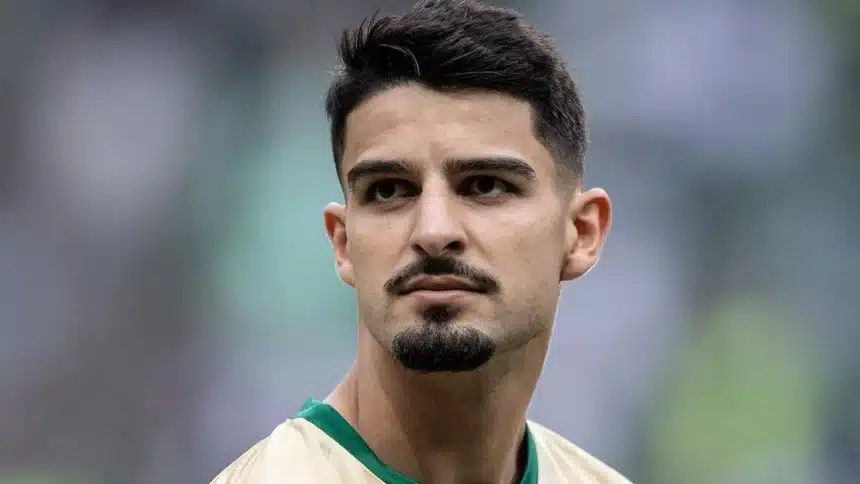 Flaco López durante jogo do Palmeiras