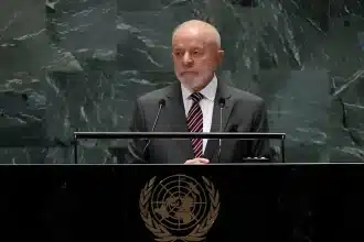 Presidente Lula discursando na Assembleia Geral da ONU em Nova York