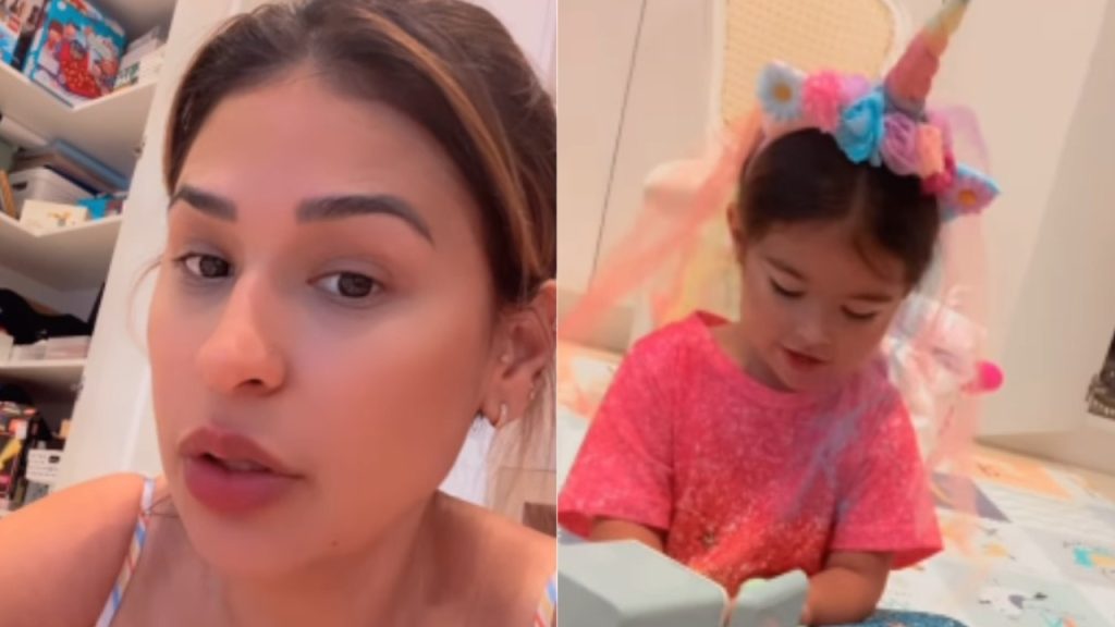 Zaya, filha caçula de Simone Mendes, recebe alta