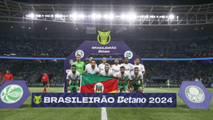 Jogadores em foto em jogo do campeonato brasileiro