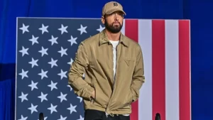 Eminem apoia Kamala Harris em comício e Barack Obama canta trecho de “Lose Yourself”