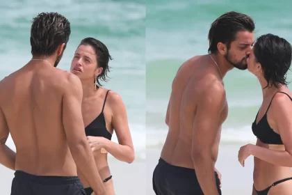 Foto destaque: Rodrigo Simas e Agatha Moreira na praia (Reprodução/Dilson Silva/AgNews)