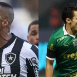 Foto destaque: Marlon Freitas (BOT) e Rapahel Veiga (PAL) (Reprodução: Vítor Silva/BFR/Cesar Greco)