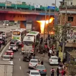 Vazamento de gás no viaduto