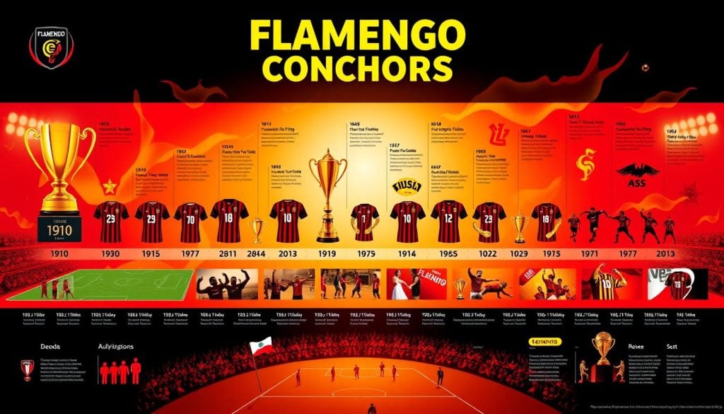 Conquistas por Década Flamengo