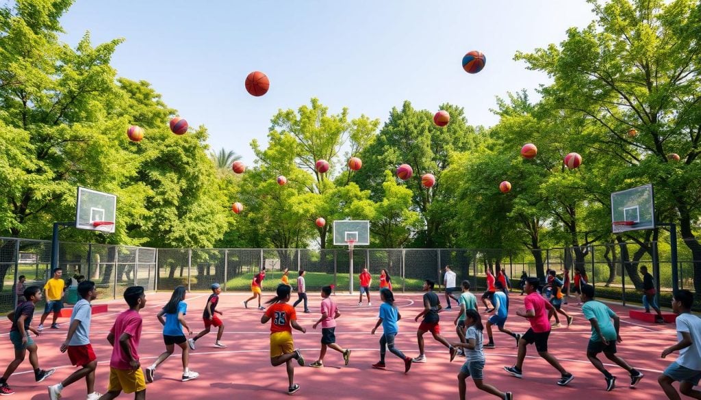 Crescimento do basquete